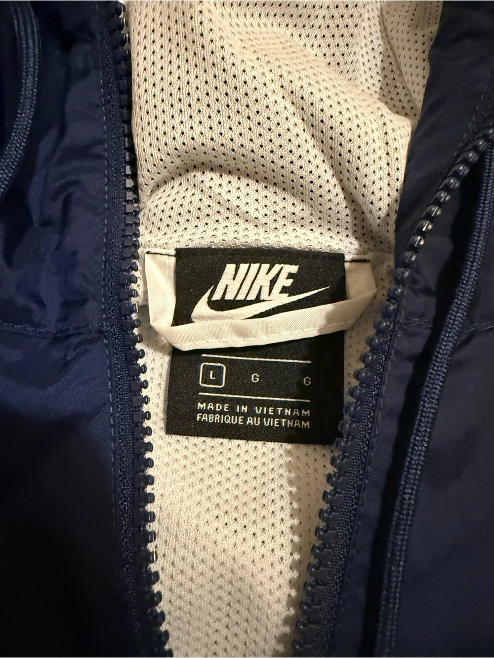 Nike Men’s Midnight Navy/Summit White/ Blue Colorblock WINDRUNNER Jacket SZ LRG